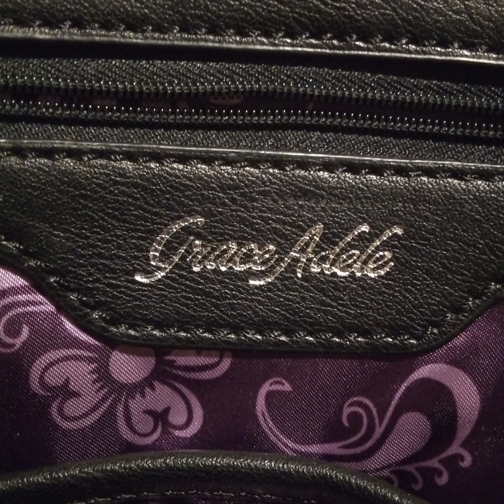 Grace Adele Ostrich Print Handbag - image 3